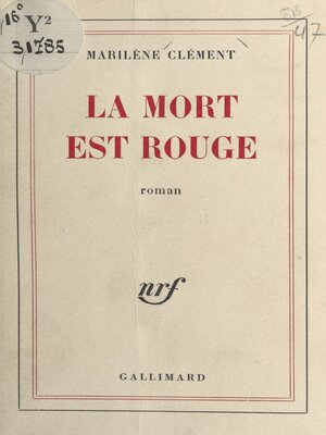 cover image of La mort est rouge